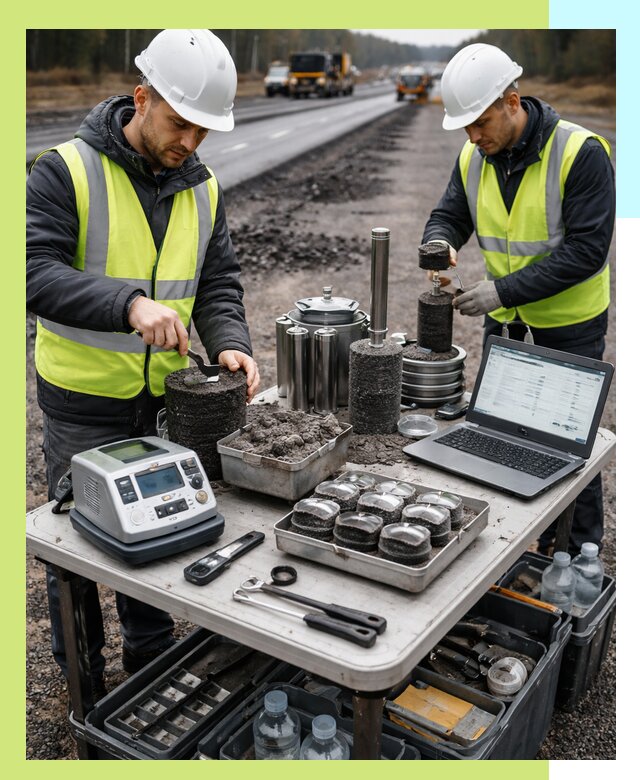 Сертификация асфальта: испытания и подтверждение в Тынде